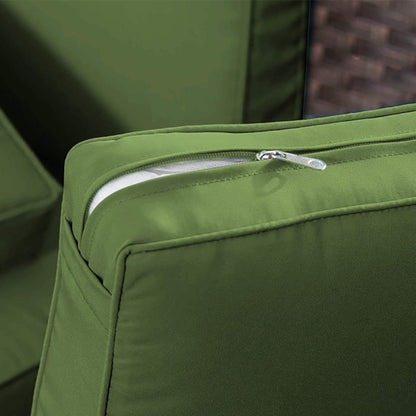 Set da conversazione con mobili da giardino in vimini e resina da 6 pezzi con schienale alto