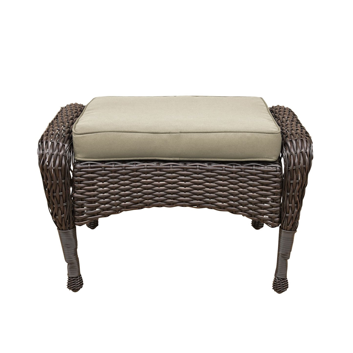 Set da conversazione con mobili da giardino in vimini e resina da 6 pezzi con schienale alto