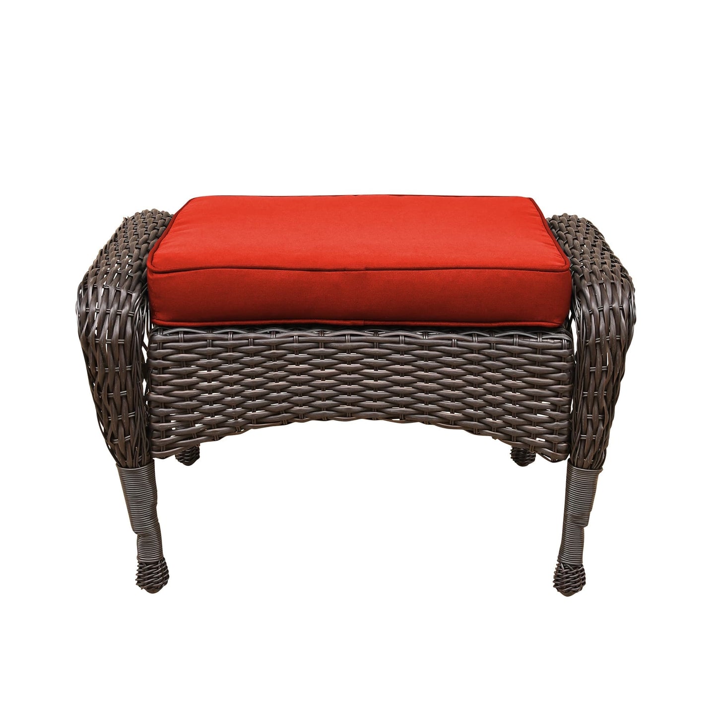 Set da conversazione con mobili da giardino in vimini e resina da 6 pezzi con schienale alto