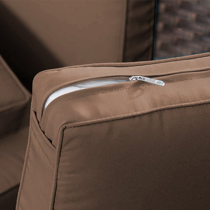 Set da conversazione con mobili da giardino in vimini e resina da 6 pezzi con schienale alto