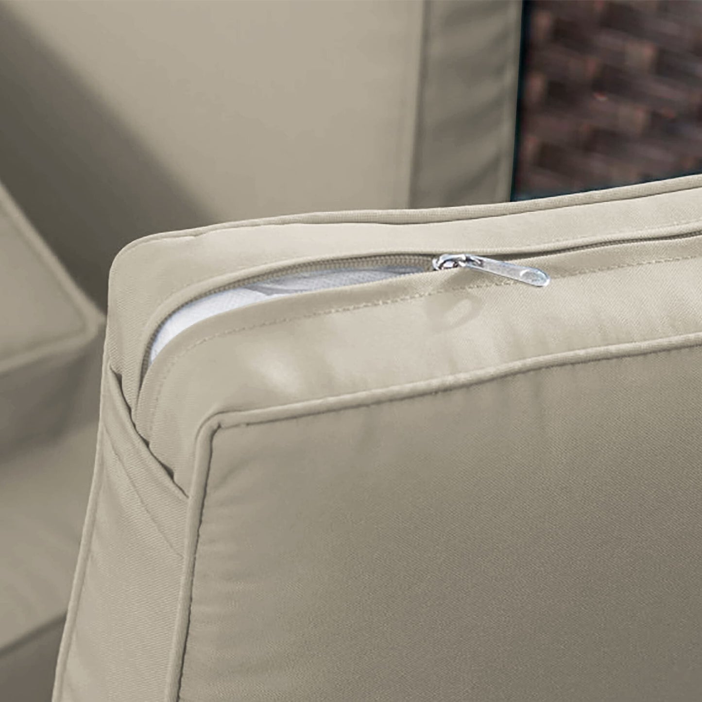 Set da conversazione con mobili da giardino in vimini e resina da 6 pezzi con schienale alto