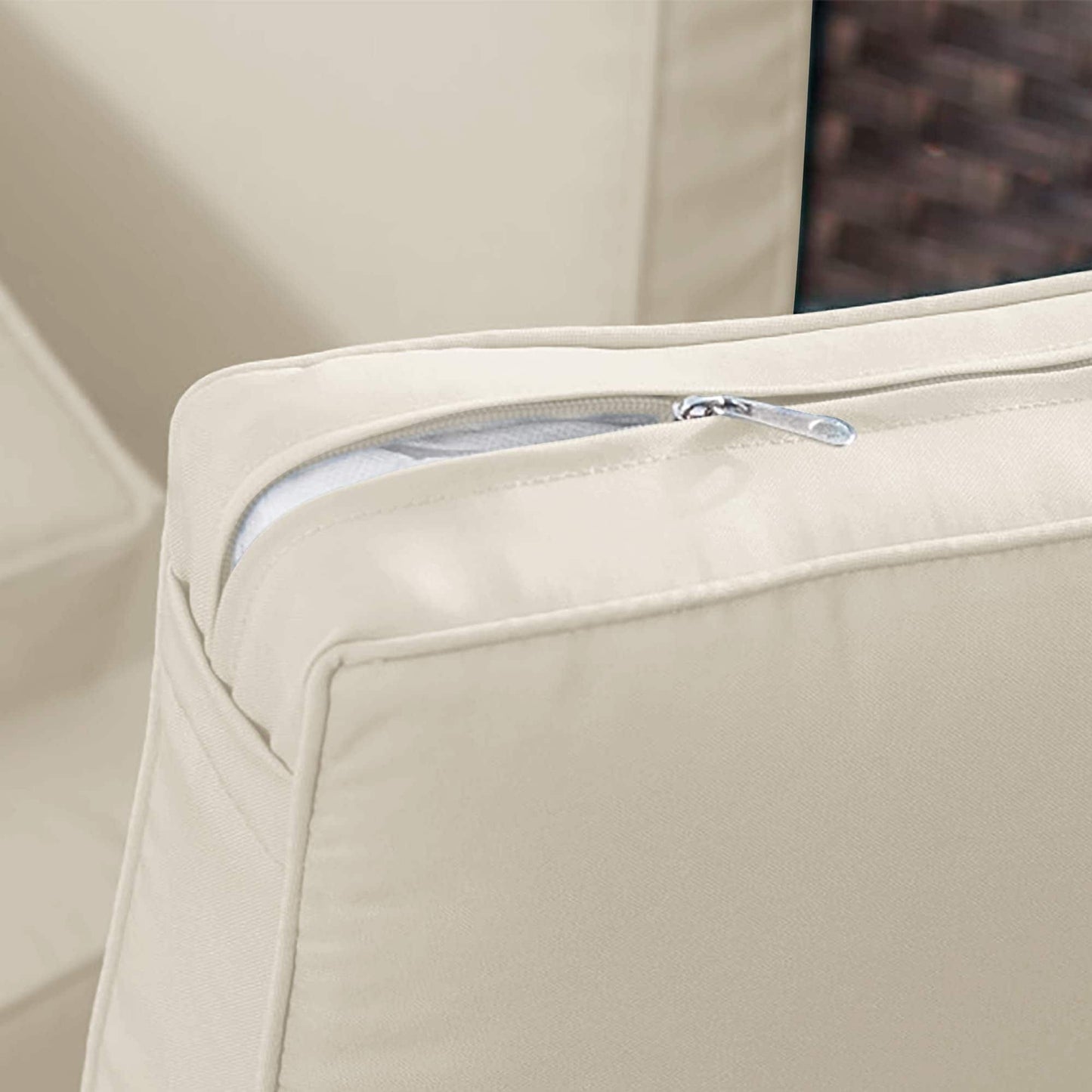 Set da conversazione con mobili da giardino in vimini e resina da 6 pezzi con schienale alto