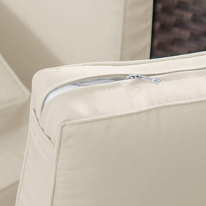 Set da conversazione con mobili da giardino in vimini e resina da 6 pezzi con schienale alto