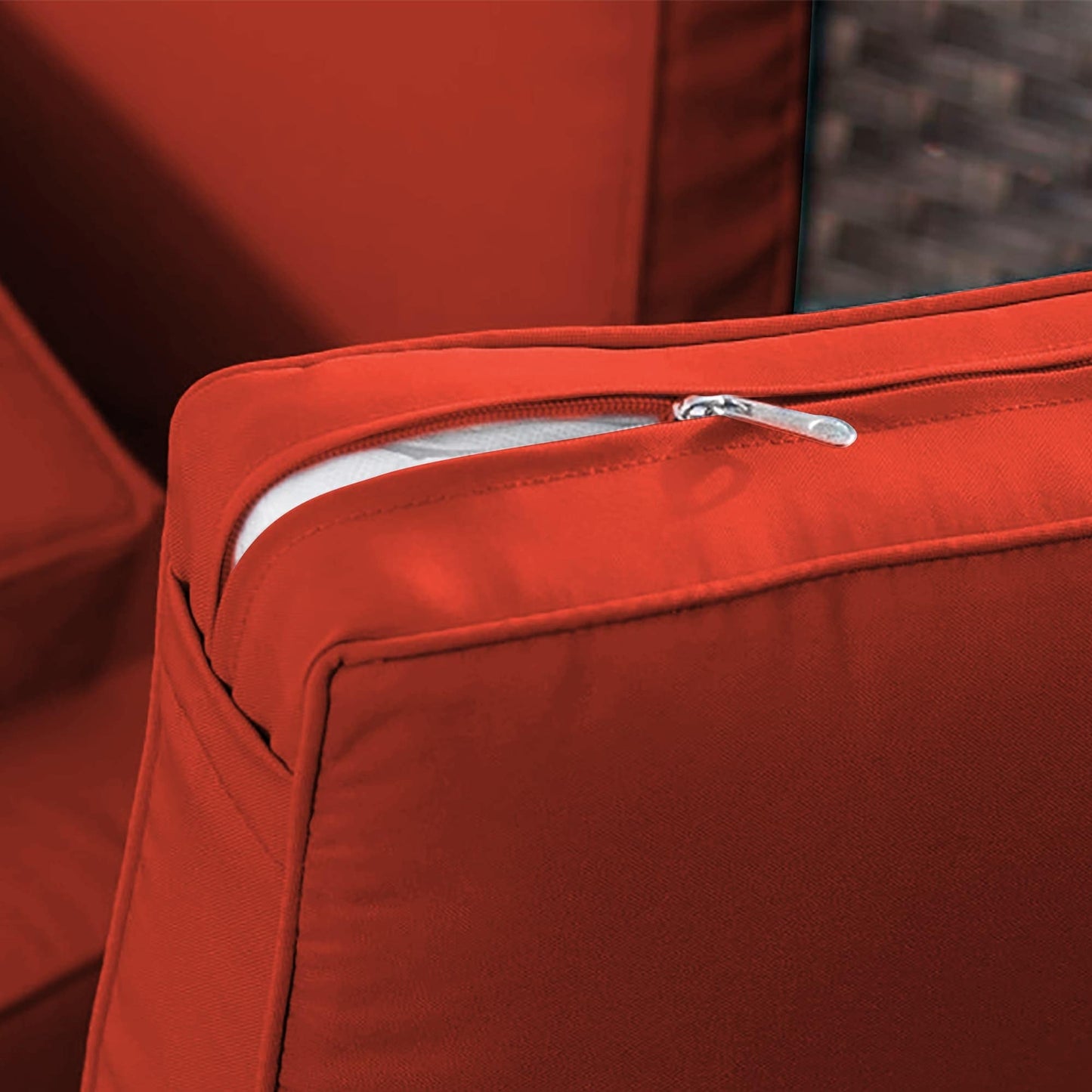 Set da conversazione con mobili da giardino in vimini e resina da 6 pezzi con schienale alto