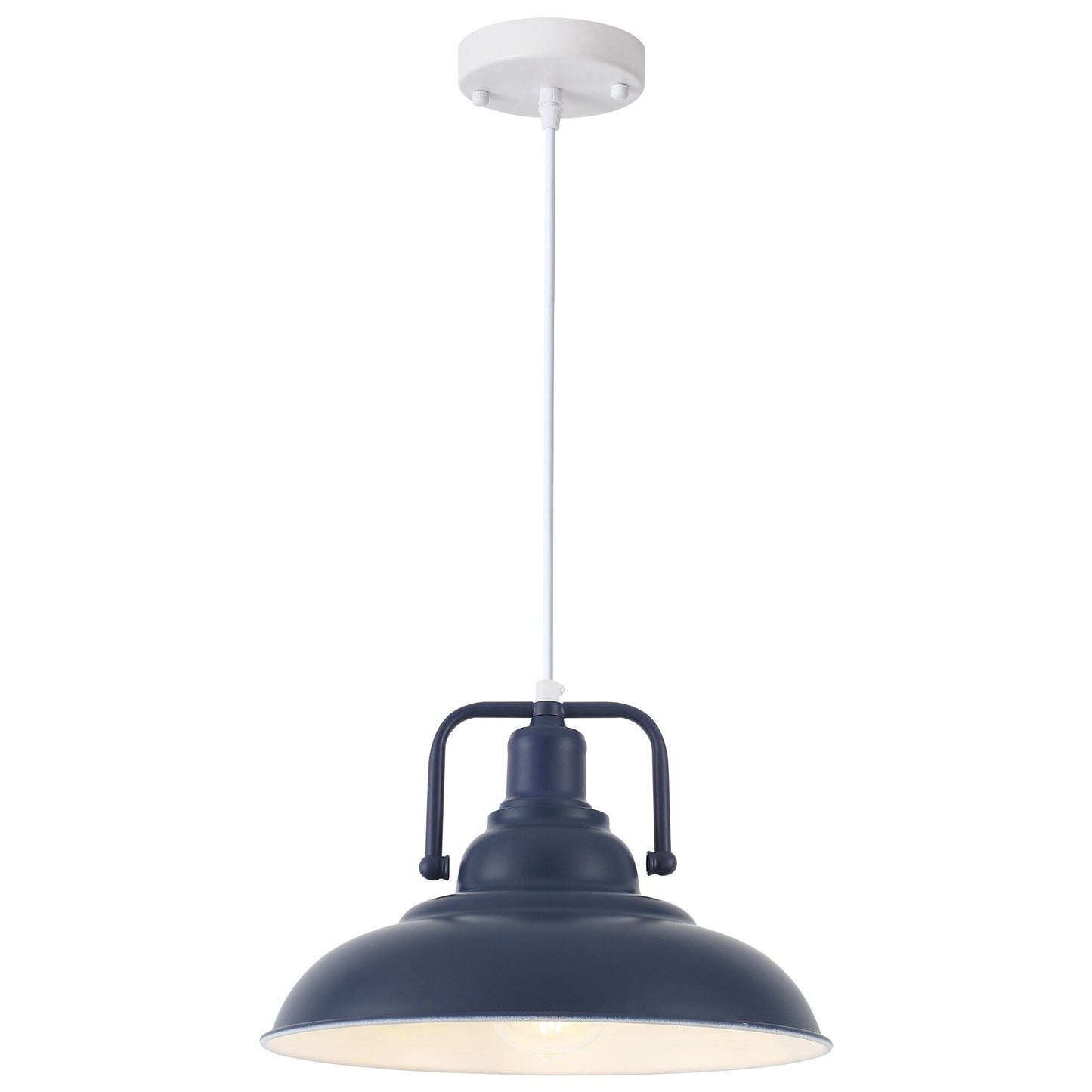 Lampada a sospensione da 60 Watt a 1 luce con paralume a cupola per isola cucina, lampadario classico semi-incassato per sala da pranzo