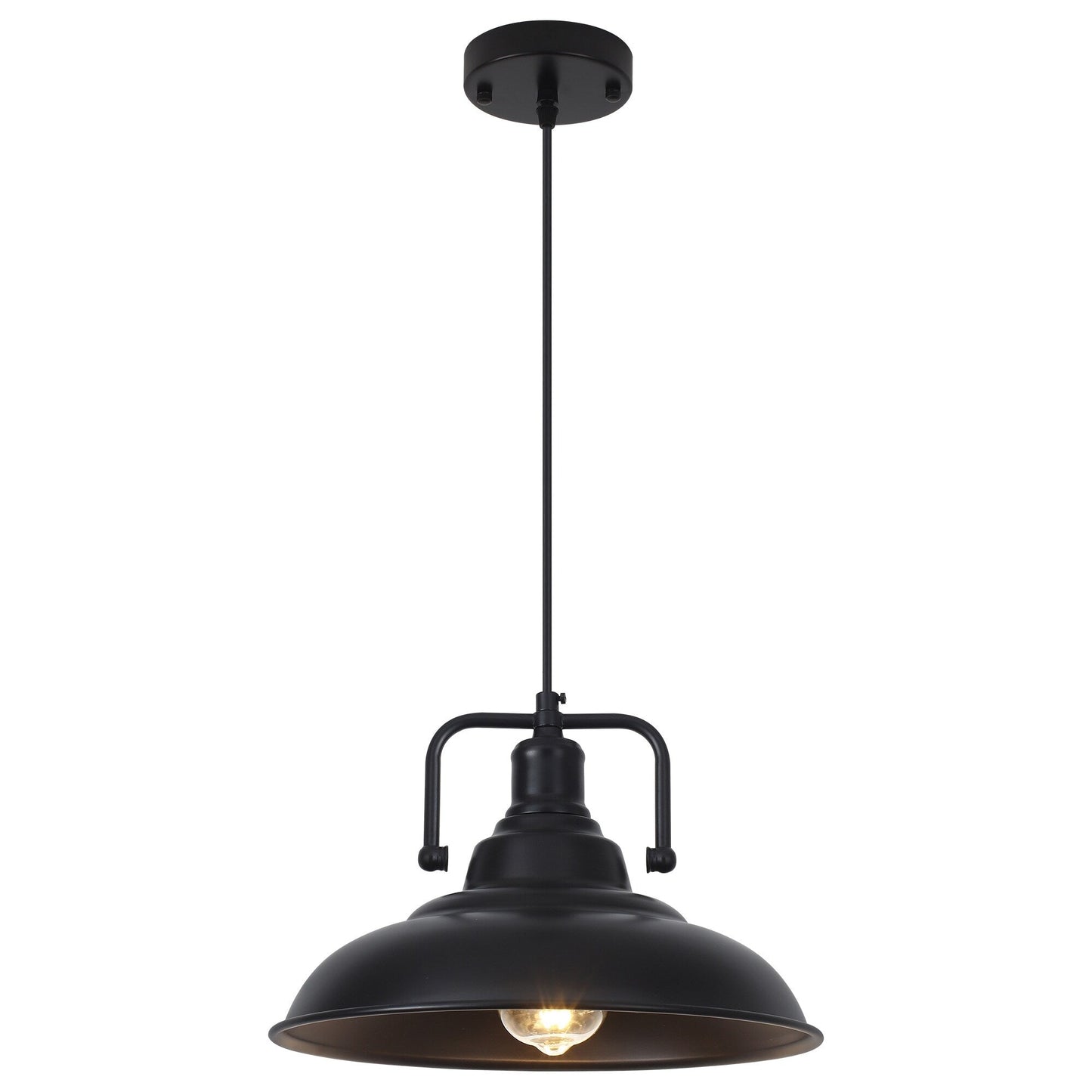 Lampada a sospensione da 60 Watt a 1 luce con paralume a cupola per isola cucina, lampadario classico semi-incassato per sala da pranzo