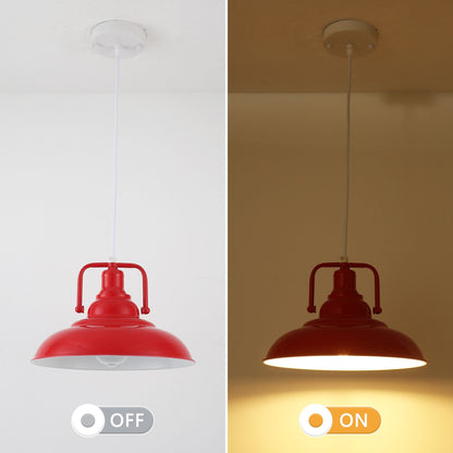 Lampada a sospensione da 60 Watt a 1 luce con paralume a cupola per isola cucina, lampadario classico semi-incassato per sala da pranzo