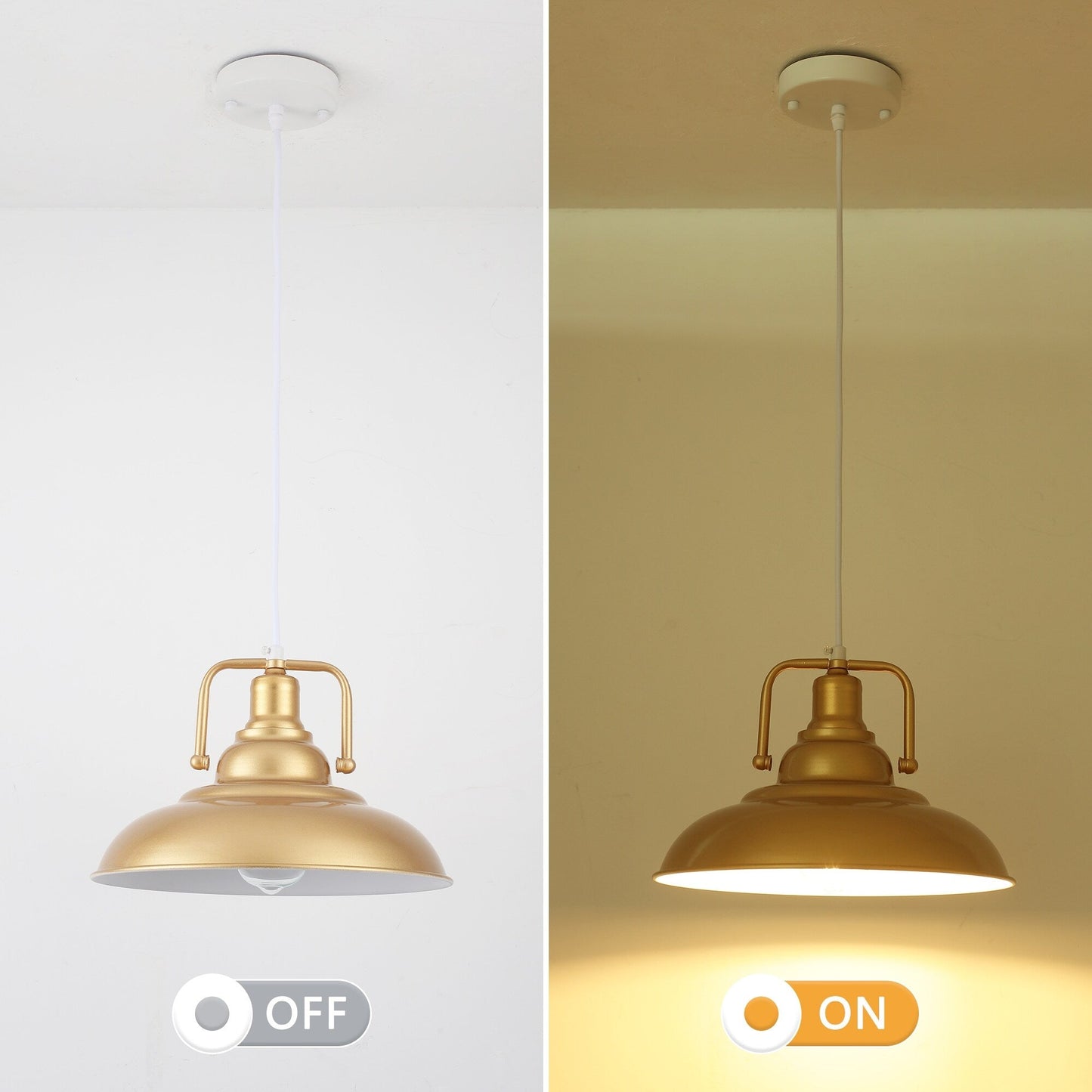 Lampada a sospensione da 60 Watt a 1 luce con paralume a cupola per isola cucina, lampadario classico semi-incassato per sala da pranzo