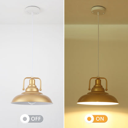 Lampada a sospensione da 60 Watt a 1 luce con paralume a cupola per isola cucina, lampadario classico semi-incassato per sala da pranzo