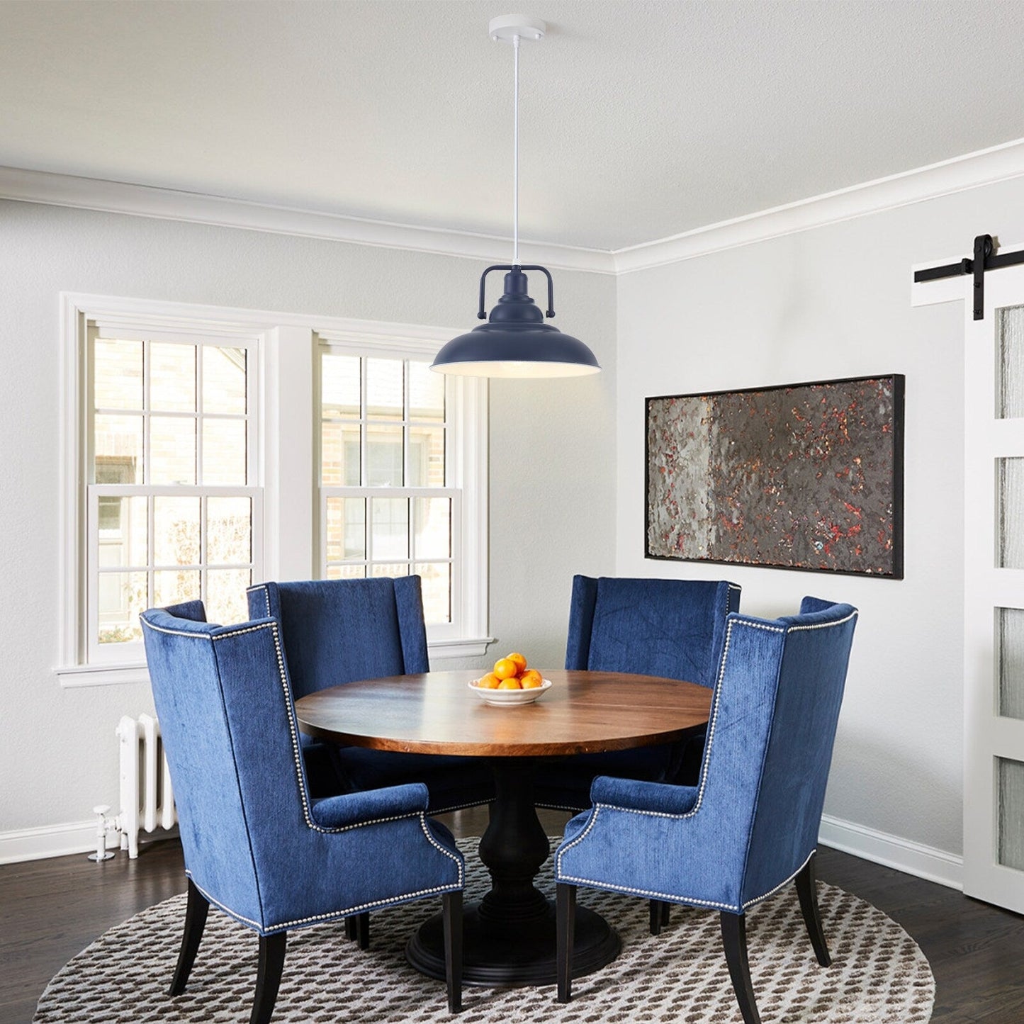 Lampada a sospensione da 60 Watt a 1 luce con paralume a cupola per isola cucina, lampadario classico semi-incassato per sala da pranzo