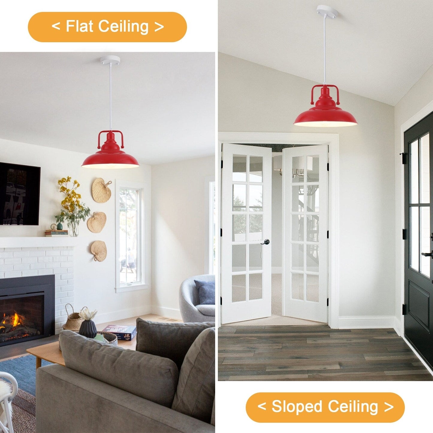 Lampada a sospensione da 60 Watt a 1 luce con paralume a cupola per isola cucina, lampadario classico semi-incassato per sala da pranzo