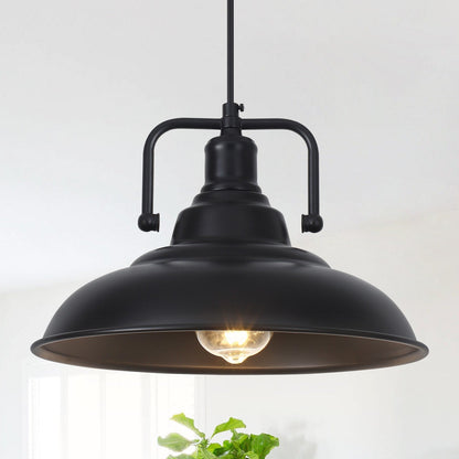 Lampada a sospensione da 60 Watt a 1 luce con paralume a cupola per isola cucina, lampadario classico semi-incassato per sala da pranzo