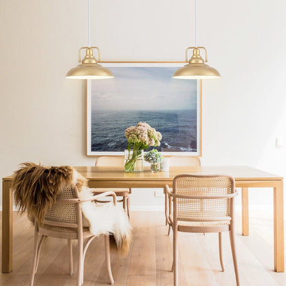 Lampada a sospensione da 60 Watt a 1 luce con paralume a cupola per isola cucina, lampadario classico semi-incassato per sala da pranzo