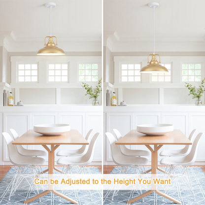 Lampada a sospensione da 60 Watt a 1 luce con paralume a cupola per isola cucina, lampadario classico semi-incassato per sala da pranzo