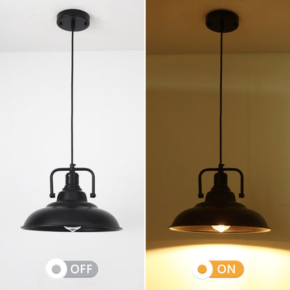 Lampada a sospensione da 60 Watt a 1 luce con paralume a cupola per isola cucina, lampadario classico semi-incassato per sala da pranzo