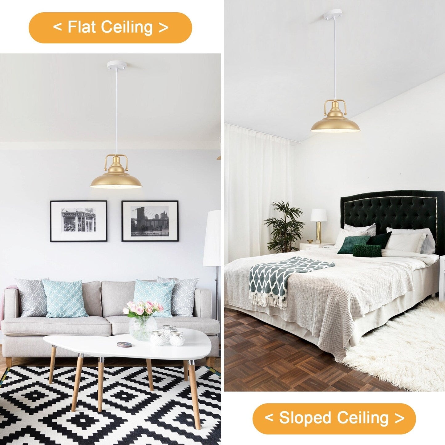 Lampada a sospensione da 60 Watt a 1 luce con paralume a cupola per isola cucina, lampadario classico semi-incassato per sala da pranzo