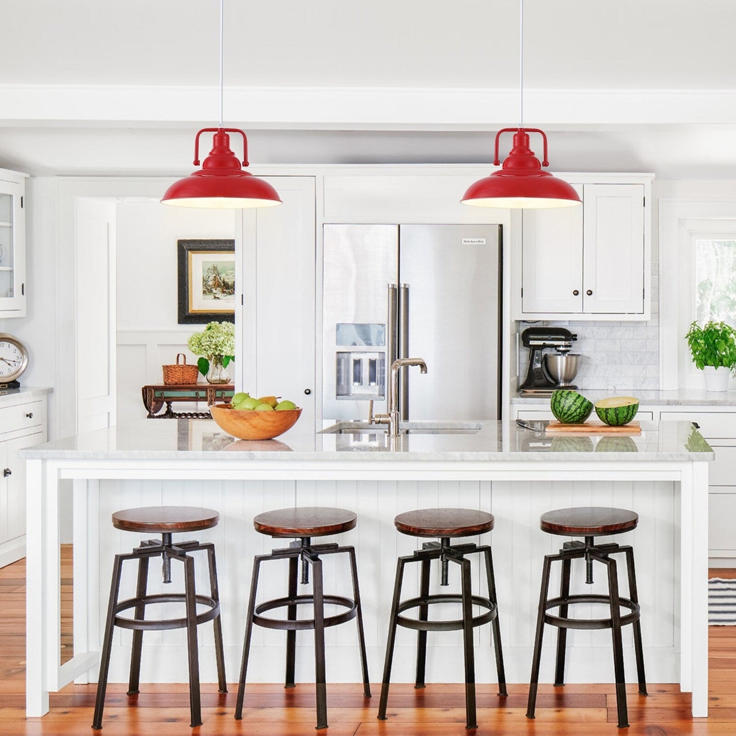 Lampada a sospensione da 60 Watt a 1 luce con paralume a cupola per isola cucina, lampadario classico semi-incassato per sala da pranzo