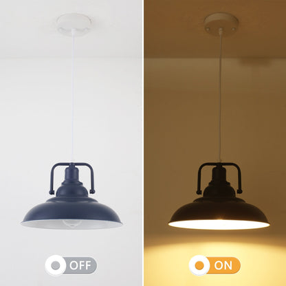 Lampada a sospensione da 60 Watt a 1 luce con paralume a cupola per isola cucina, lampadario classico semi-incassato per sala da pranzo