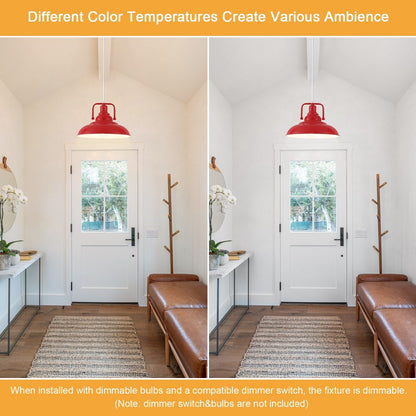 Lampada a sospensione da 60 Watt a 1 luce con paralume a cupola per isola cucina, lampadario classico semi-incassato per sala da pranzo