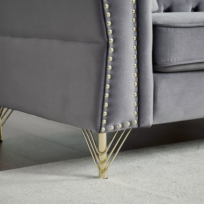 Divano Chesterfield in velluto 60.2