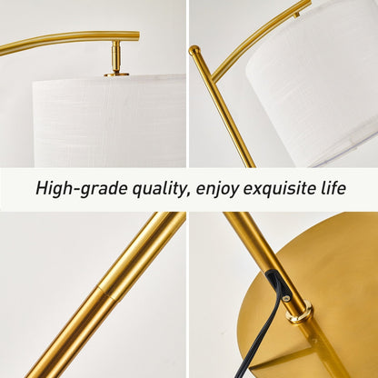 Lampada da terra ad arco Netin 66 con telecomando e paralume girevole