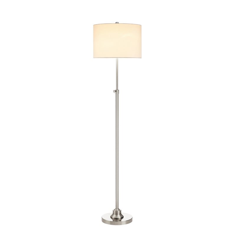 Lampada da terra orientabile standard KAWOTI 63.5 con paralume in tessuto e lino