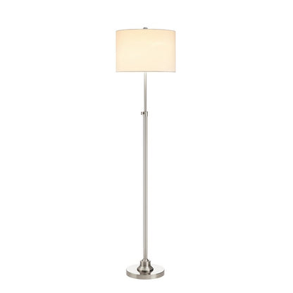 Lampada da terra orientabile standard KAWOTI 63.5 con paralume in tessuto e lino