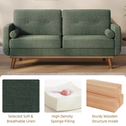 Divano a due posti da 64 pollici, divano moderno di metà secolo, comodi divani a due posti per il soggiorno