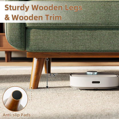 Divano a due posti da 64 pollici, divano moderno di metà secolo, comodi divani a due posti per il soggiorno