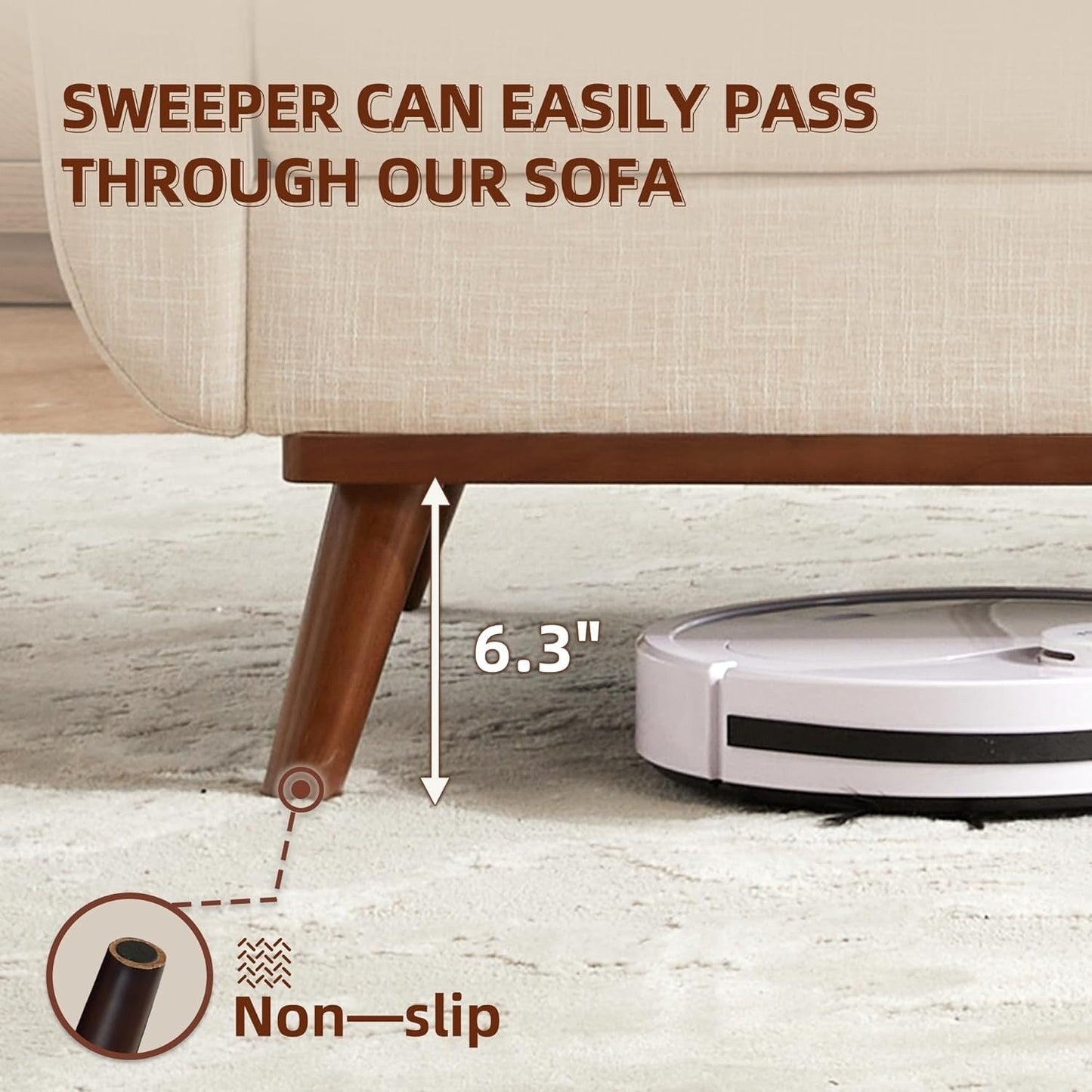 65.2 Divano a due posti Mid Century - Divano piccolo trapuntato per soggiorno e camera da letto, facile da montare (beige)