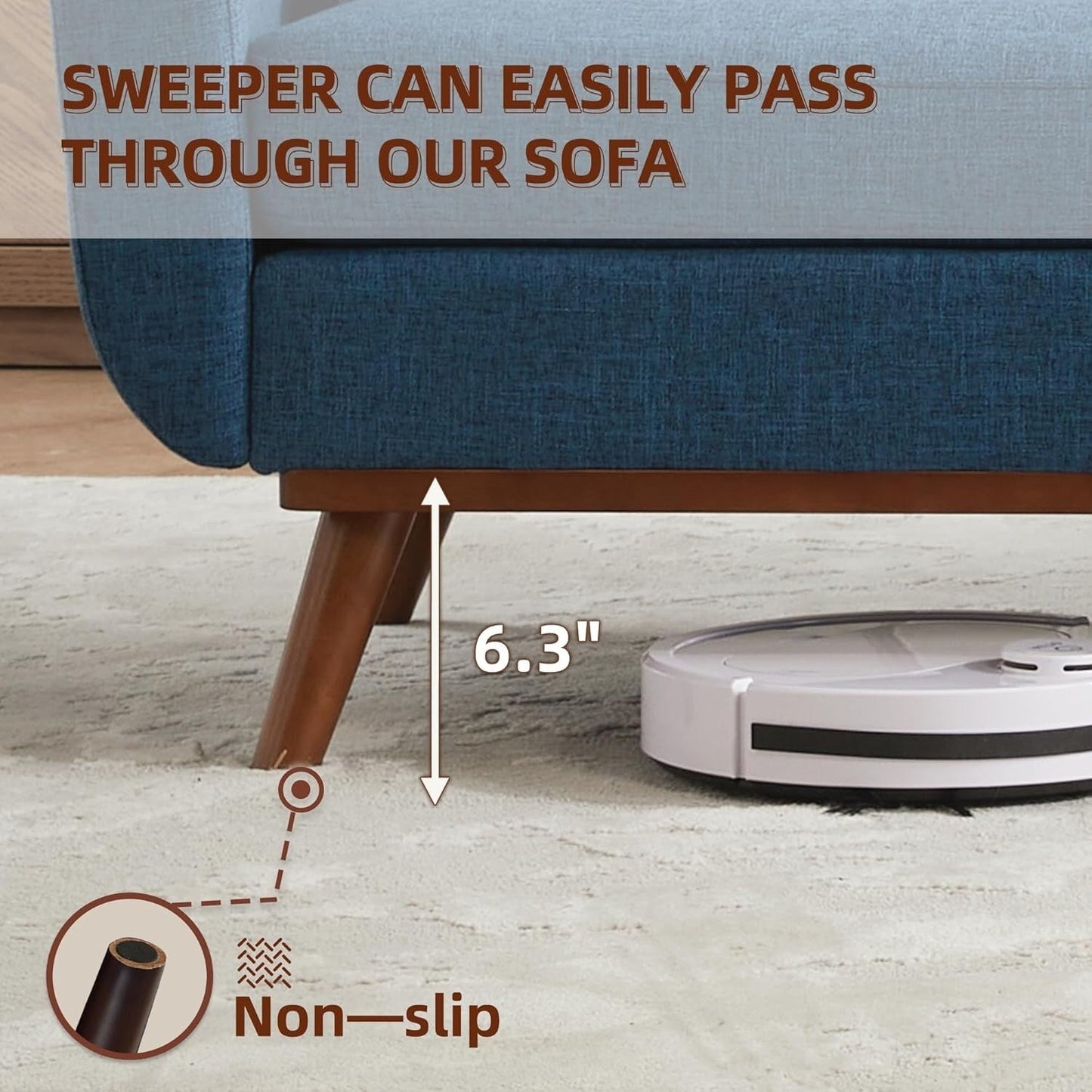 65.2 Divano a due posti Mid Century - Divano piccolo trapuntato per soggiorno e camera da letto, facile da montare (beige)