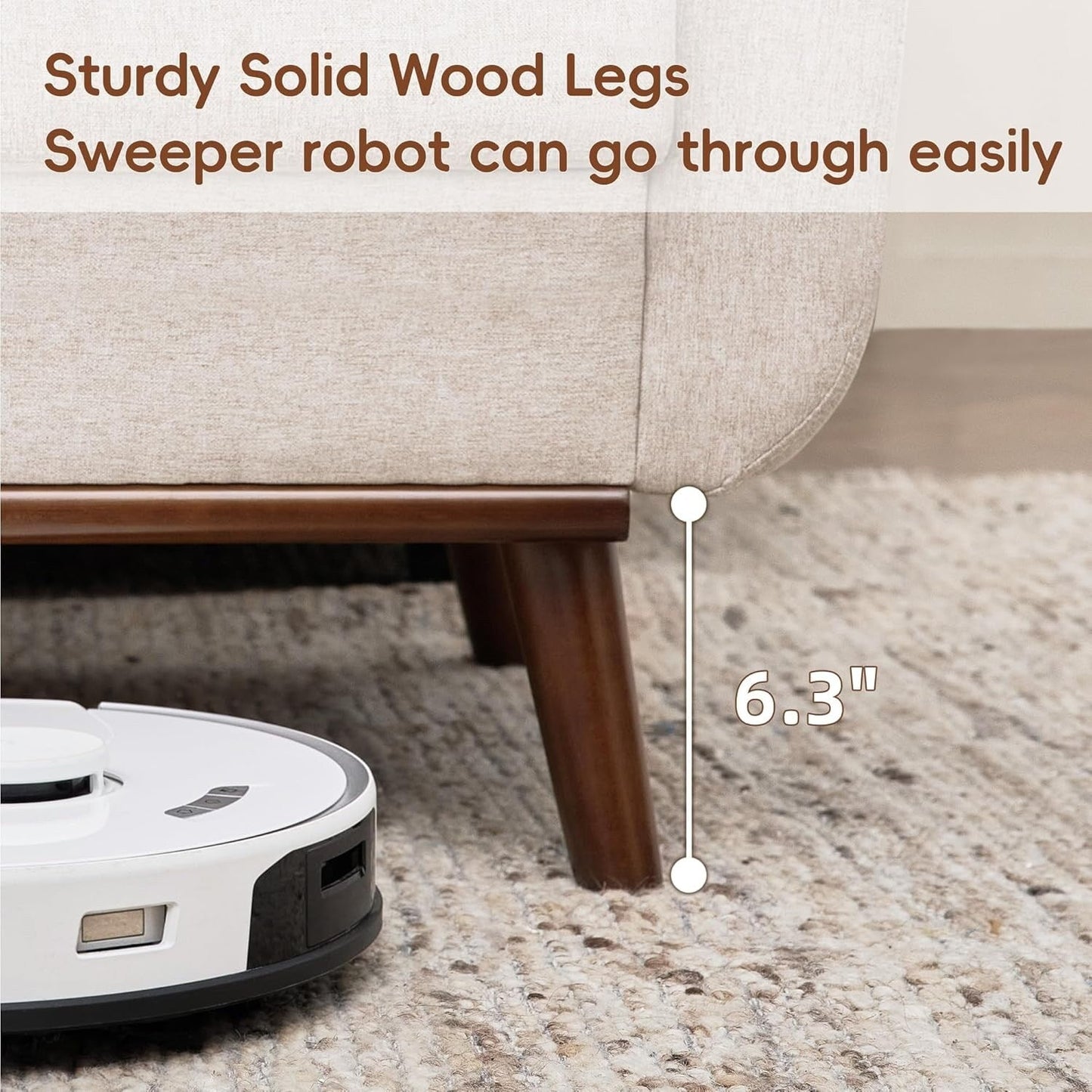 65.2 Divano a due posti Mid Century - Divano piccolo trapuntato per soggiorno e camera da letto, facile da montare (beige)