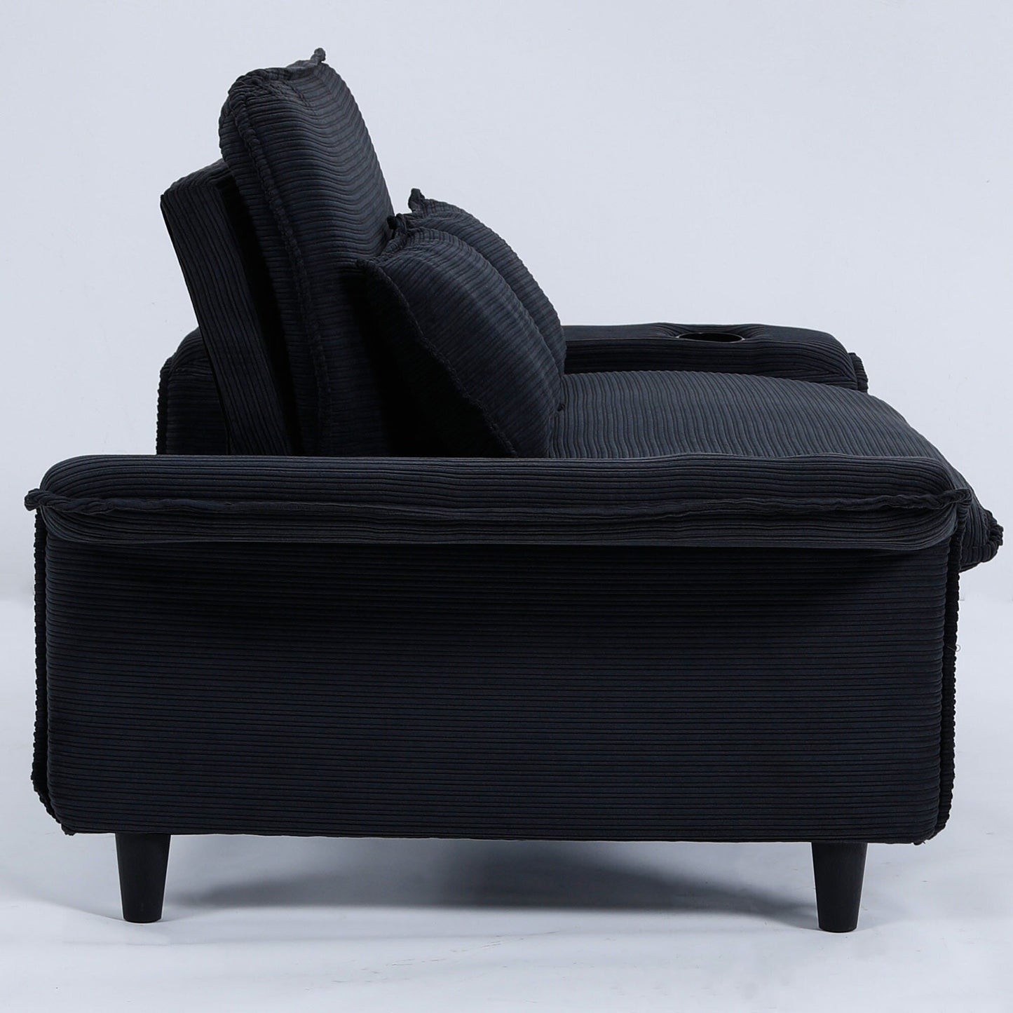 Divano letto multifunzionale in tessuto a righe da 65,74 pollici, adatto per camere da letto e soggiorni