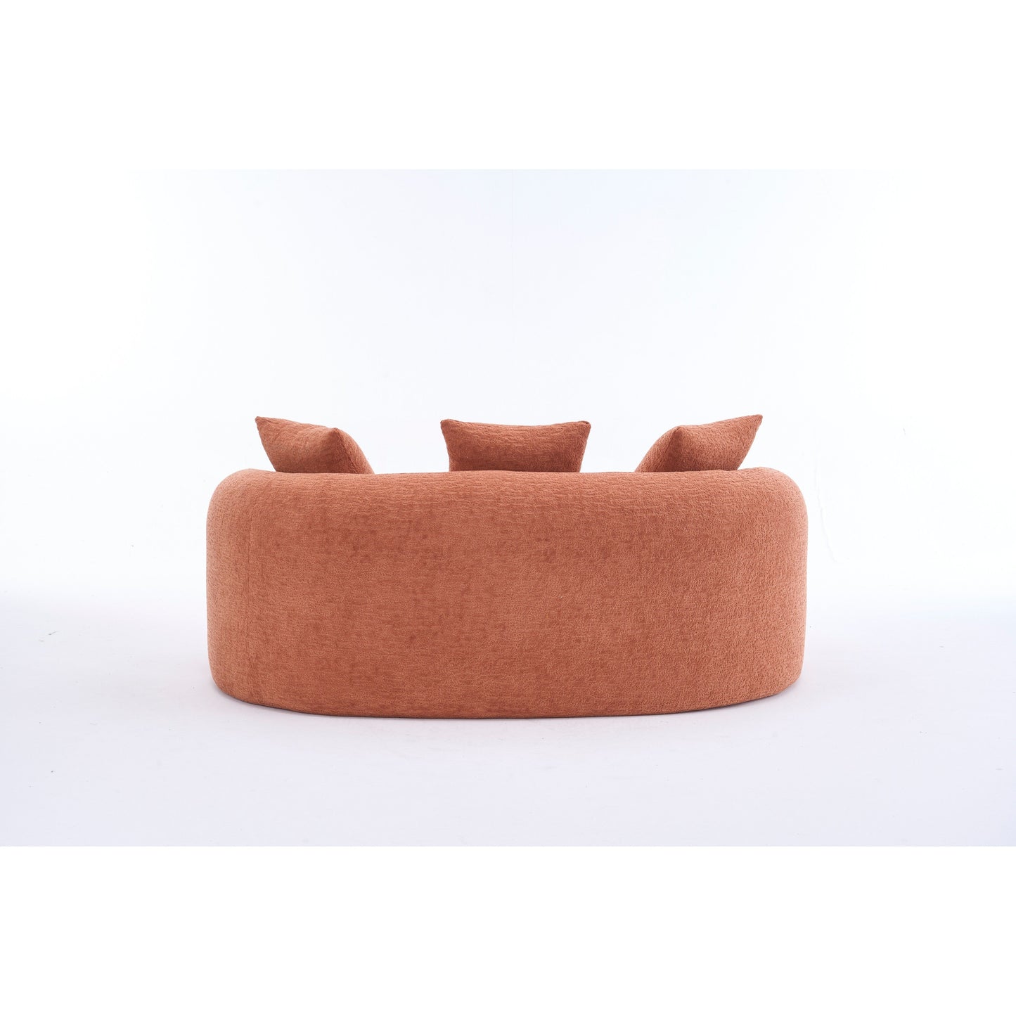 Divano a 2 posti in ciniglia da 65 pollici con facile montaggio, cuscino semirigido e capacità di peso di 300 libbre