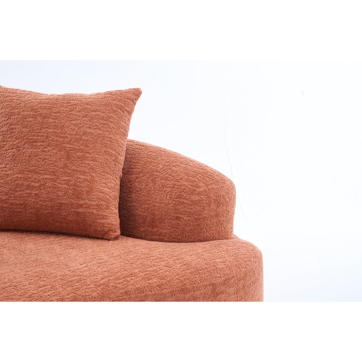 Divano a 2 posti in ciniglia da 65 pollici con facile montaggio, cuscino semirigido e capacità di peso di 300 libbre