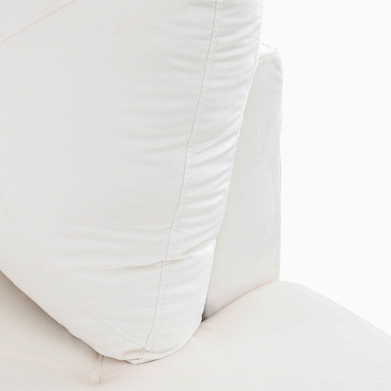 Set di divani da soggiorno in flanella bianca da 66,5 pezzi