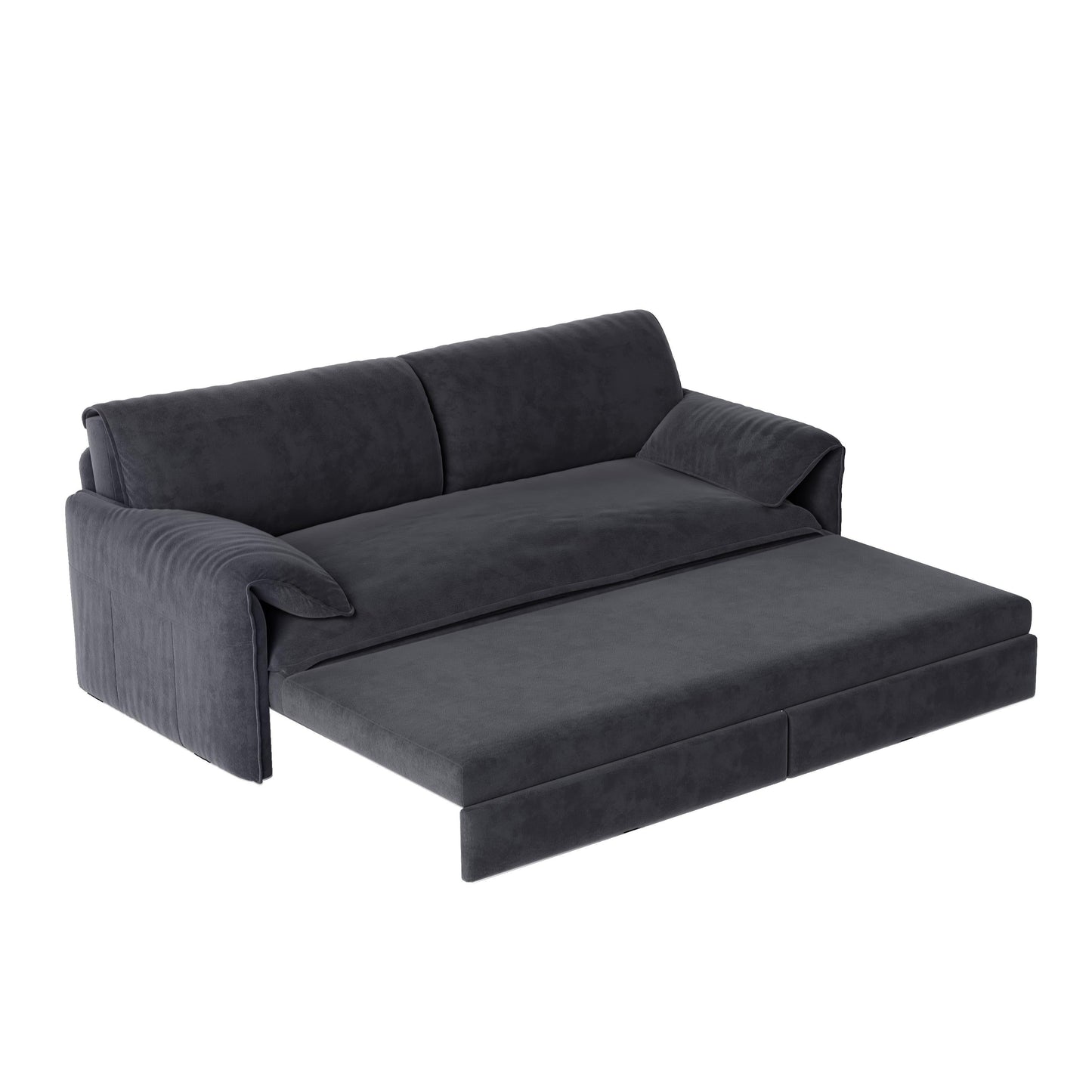 Divano letto estraibile da 66 pollici, divano letto convertibile 3 in 1 con contenitore laterale, divano letto multifunzionale in velluto