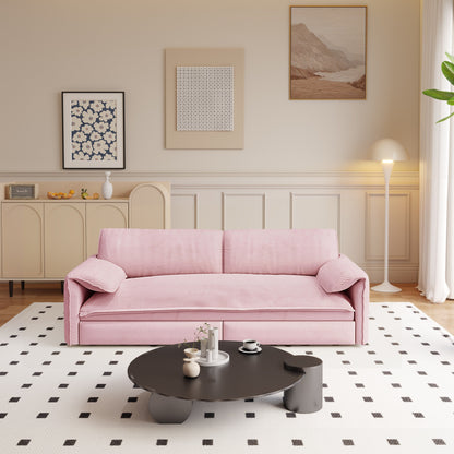 Divano letto estraibile da 66 pollici, divano letto convertibile 3 in 1 con contenitore laterale, divano letto multifunzionale in velluto