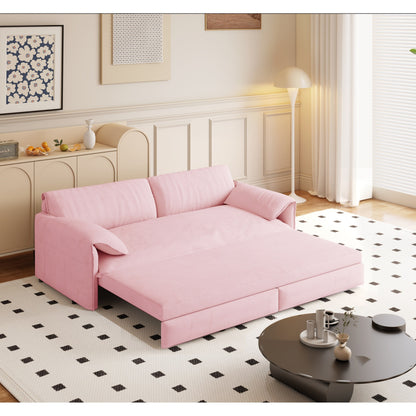 Divano letto estraibile da 66 pollici, divano letto convertibile 3 in 1 con contenitore laterale, divano letto multifunzionale in velluto