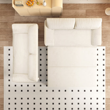 Divano letto estraibile da 66 pollici, divano letto convertibile 3 in 1 con contenitore laterale, divano letto multifunzionale in velluto