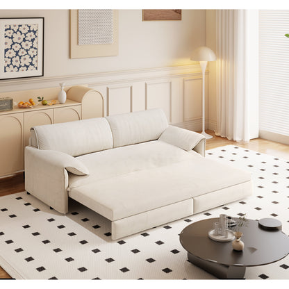 Divano letto estraibile da 66 pollici, divano letto convertibile 3 in 1 con contenitore laterale, divano letto multifunzionale in velluto