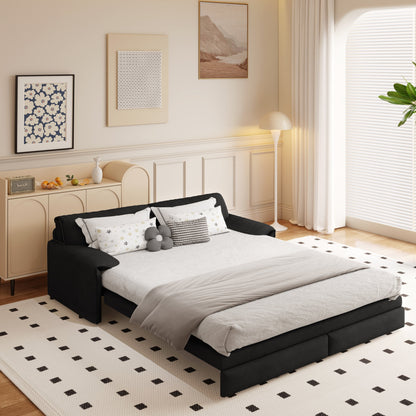 Divano letto estraibile da 66 pollici, divano letto convertibile 3 in 1 con contenitore laterale, divano letto multifunzionale in velluto