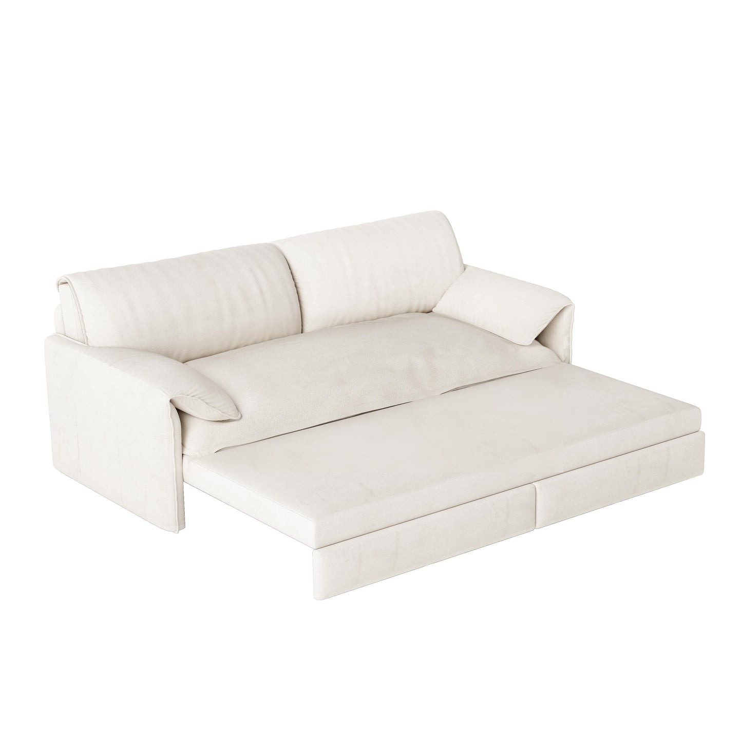 Divano letto estraibile da 66 pollici, divano letto convertibile 3 in 1 con contenitore laterale, divano letto multifunzionale in velluto