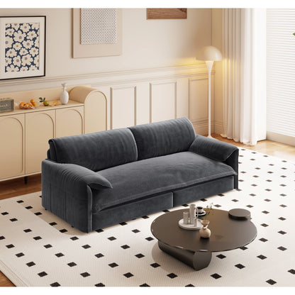 Divano letto estraibile da 66 pollici, divano letto convertibile 3 in 1 con contenitore laterale, divano letto multifunzionale in velluto