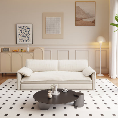 Divano letto estraibile da 66 pollici, divano letto convertibile 3 in 1 con contenitore laterale, divano letto multifunzionale in velluto