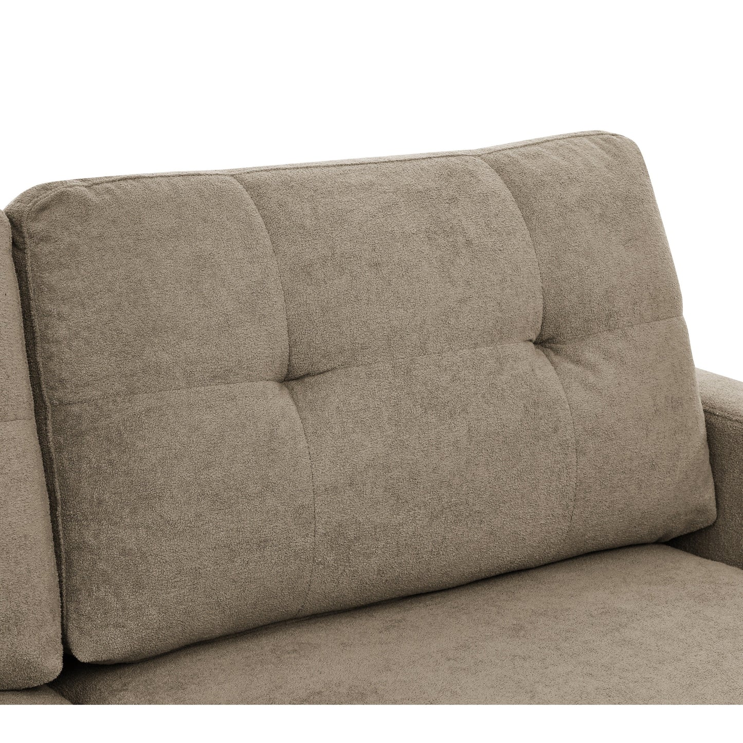 Divano a due posti imbottito di metà secolo con gambe in legno - 29,5 P x 67,7 L x 34,6 A