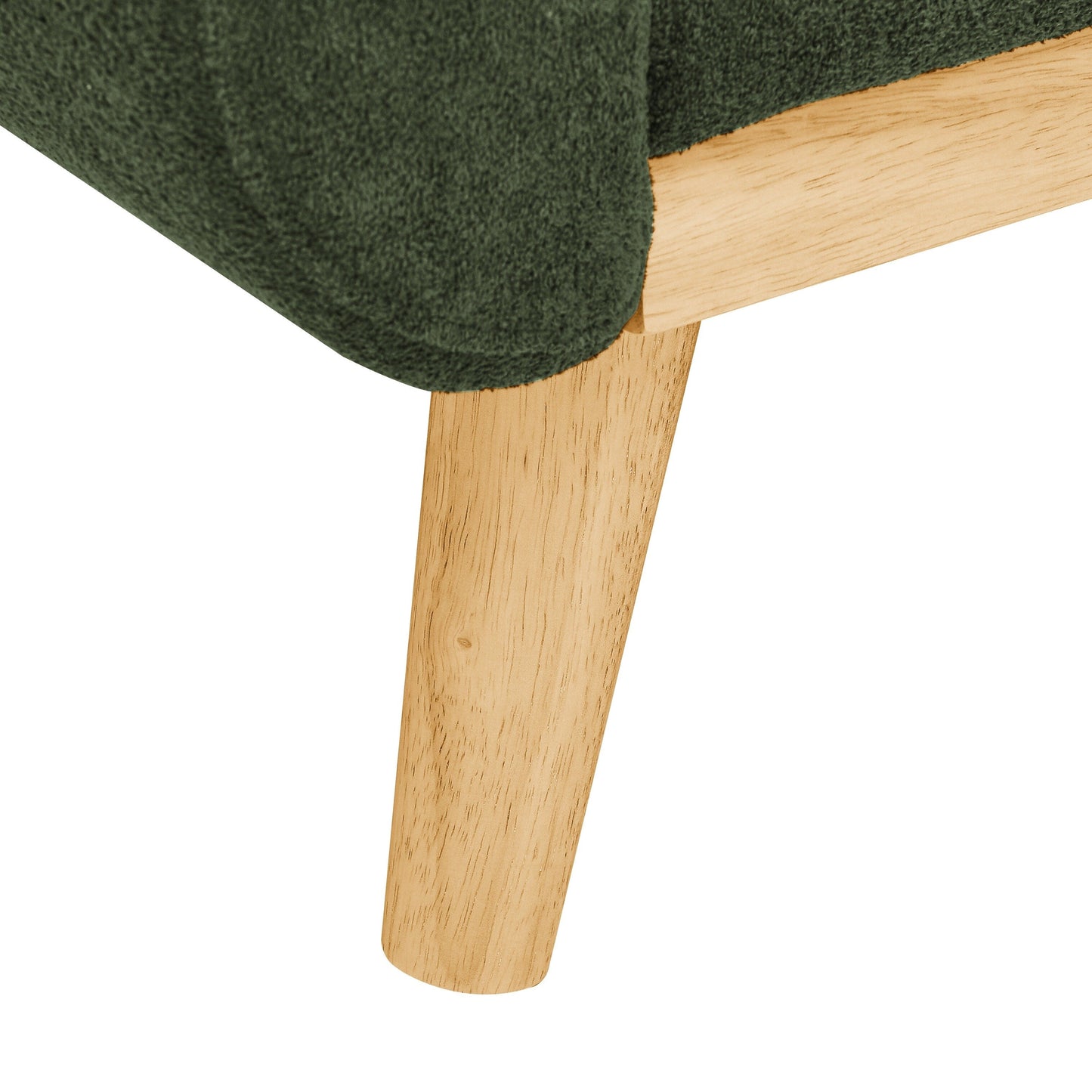 Divano a due posti imbottito di metà secolo con gambe in legno - 29,5 P x 67,7 L x 34,6 A