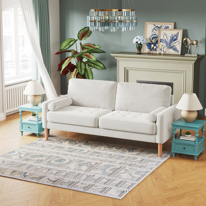 Divano imbottito a 3 posti da 67,7 pollici con cuscini in schiuma ad alta densità, struttura in legno massello e montaggio senza attrezzi