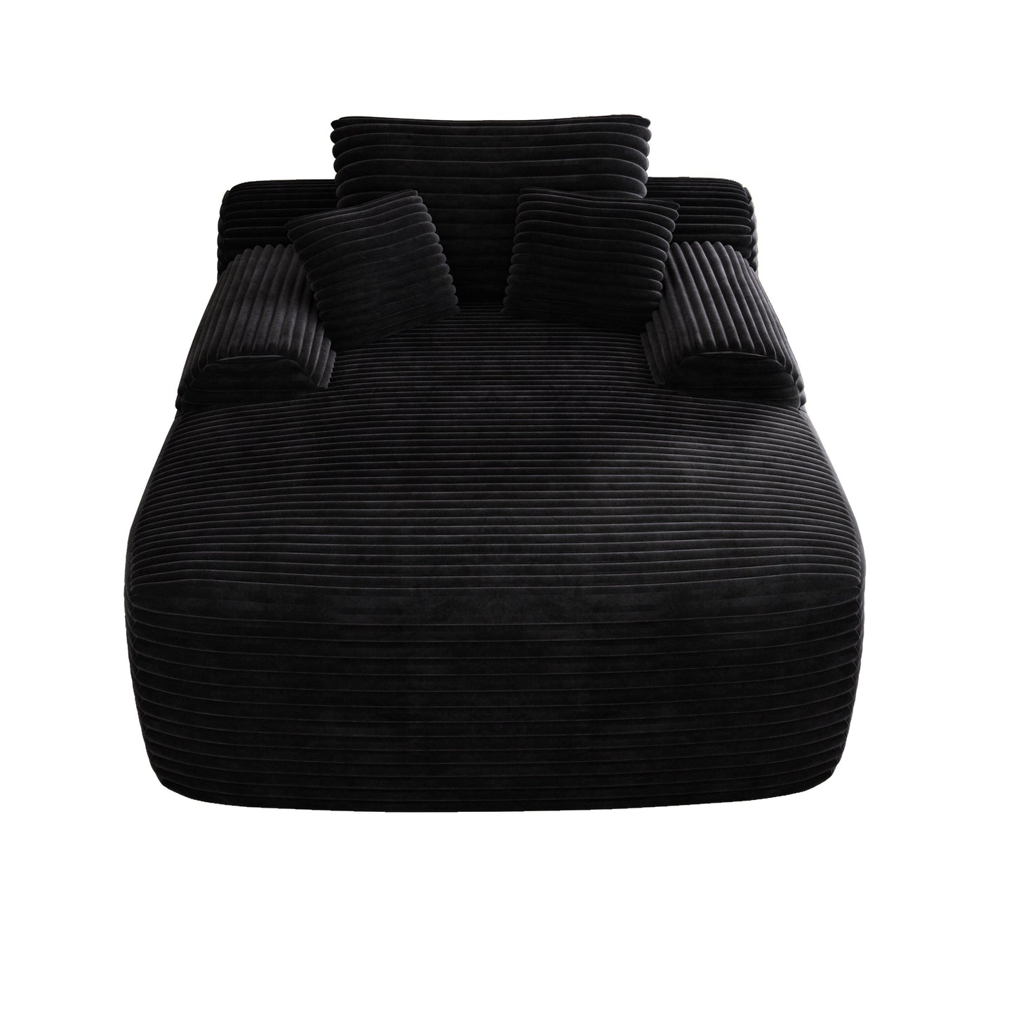 Divano letto imbottito oversize a 2 posti in velluto a coste da 67 pollici per interni