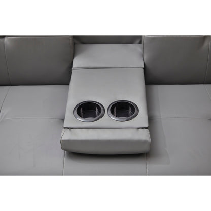 Divano letto pieghevole multifunzionale doppio in PU da 67 pollici con tavolino da caffè